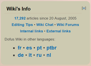 Dofus wiki front page