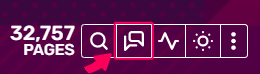 On Desktop, press this button (that looks like the double speech bubble) in the menu top-right on the page