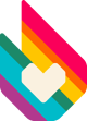 Rainbow version of Fandom's flaming heart logo