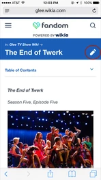 Нажмите на иконку карандаша, чтобы начать редактировать страницу.