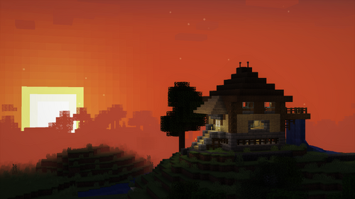 Minecraft Sunset by RazerAsh.png