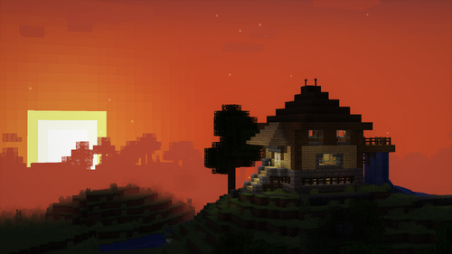 Minecraft Sunset by RazerAsh