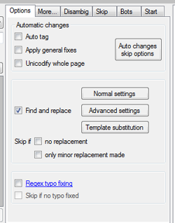 Options tab