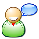 Icon of a person talking