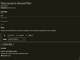 Help:Discussions AbuseFilter