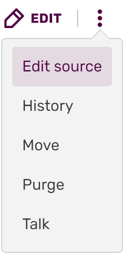 Accessing the 2017 wikitext editor, when the VisualEditor is the default.