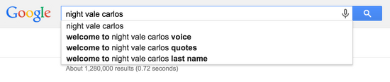 Night Vale Search Suggest