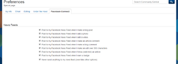 Facebook Connect Preferences