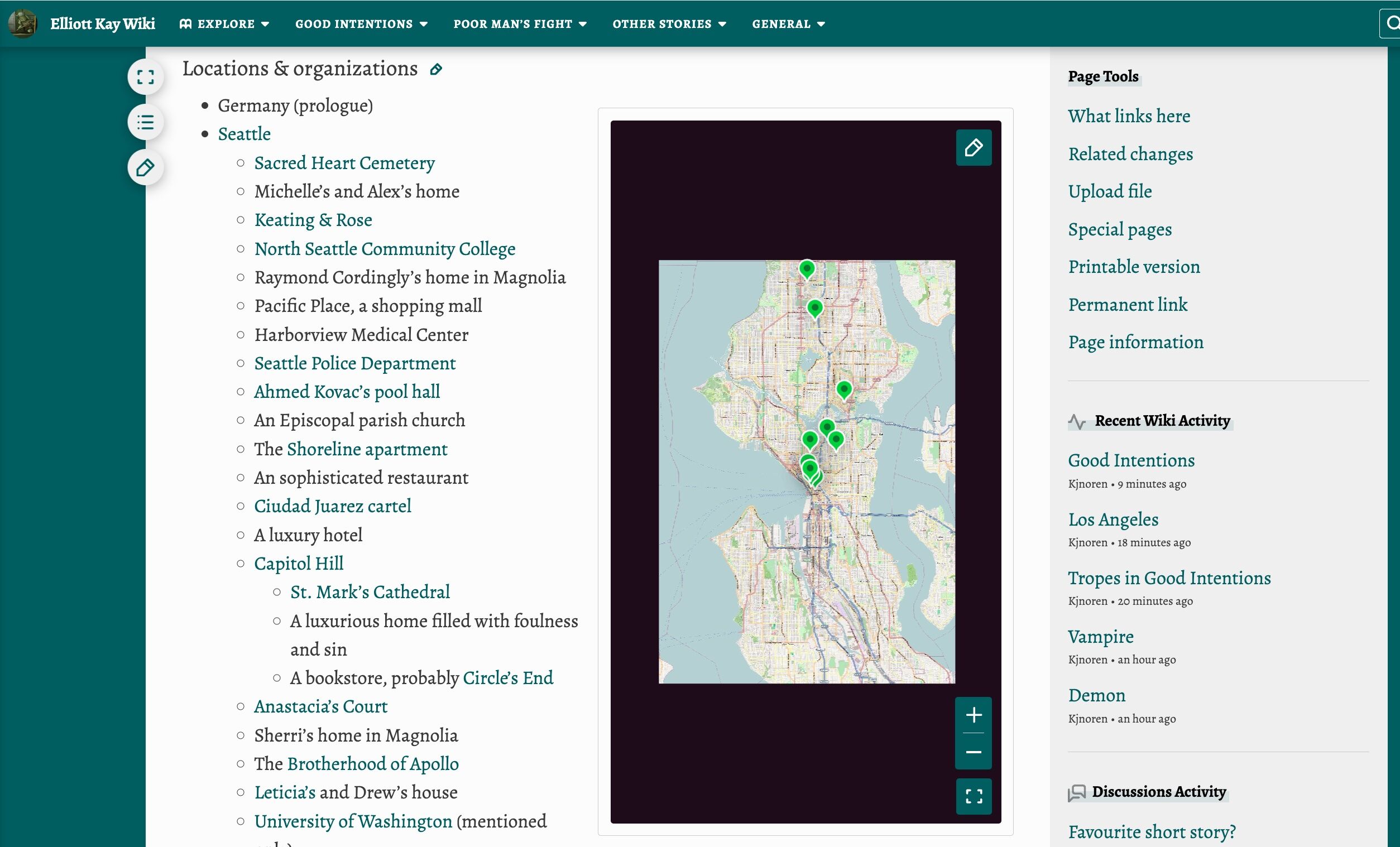 Embedded map