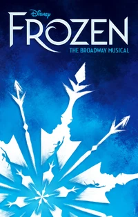 w:c:disney:Frozen (musical) (392 KB) Frozen Musical poster, featuring the show logo in white with a large snow flake on a blue background