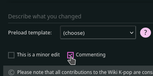 Opcja włączania/wyłączania komentarzy w edytorze