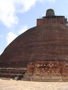 [The ancient Jetavanaramaya stupa in Anuradhapura, Sri Lanka is one of the largest brick structures in the world.