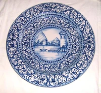 Ceramic Art Pottery Agatino Caruso Caltagirone 2.jpg (106 kB) A modern plate from Caltagirone, Sicily, painted in cobalt blue.