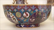 Bol en cloisonné de la dinastía Ming