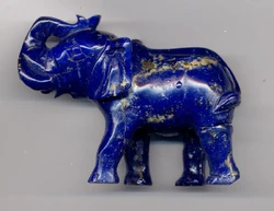 Escultura de elefante de lapislázuli de elevada calidad, de 8&nbsp;cm de longitud