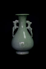 A Longquan Ware  Vase, Song Dynasty, 13th Century, from the Nantoyōsō Collection, Japan