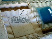 Molde hecho con vermiculita, arcilla y cemento blanco