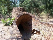Remains of a ceramics producing kiln just north of Sukothai, Thailand.