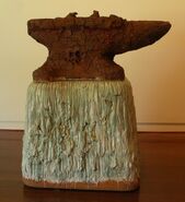 'Forged Earth', glazed stoneware sculpture by Robert Arneson, 1989, private collection