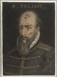 Bernard Palissy, miniatura del siglo XVI, Museo Nacional del Renacimiento, , Francia.