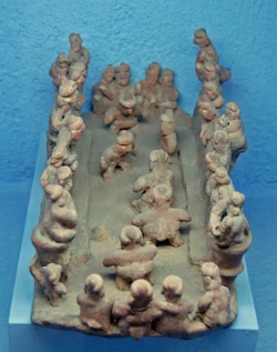Cerámica encontrada en una tumba de tiro que muestra un . Museo Rufino Tamayo, .