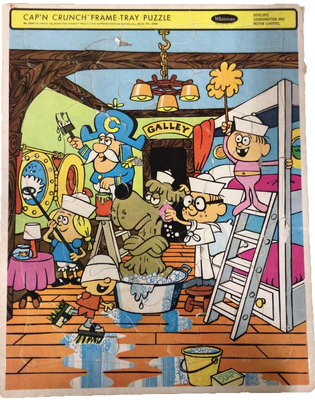 Whitman Frame Tray Puzzle - Capn Crunch Crew Cleaning