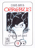 Dave Sim Cerebus sketch card dated 9-14-2021