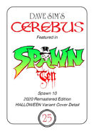 25. back of Halloween Variant Can be found unsigned or signed by Dave Sim