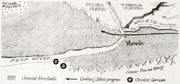 Map showing the wall