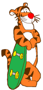 Tigger with Skateboard