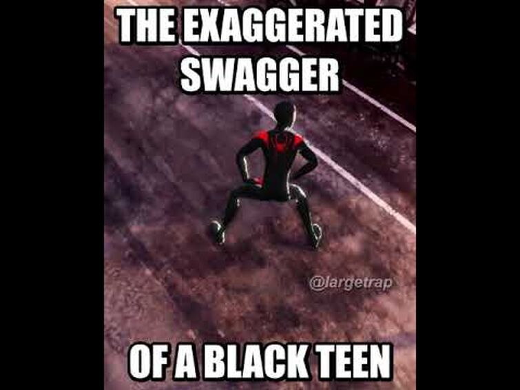 miles has the exaggerated swagger of a black teen | Fandom