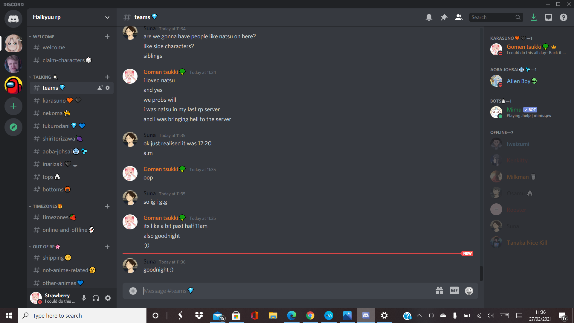 Haikyuu discord server