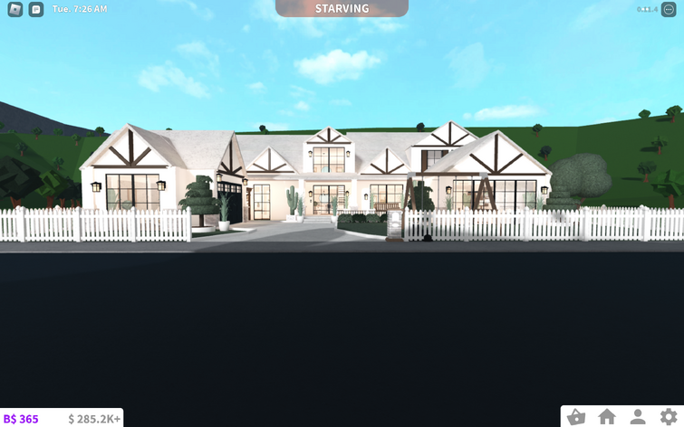 Bloxburg House Build Modern Farmhouse (INTERIOR AND EXTERIOR INCLUDED)