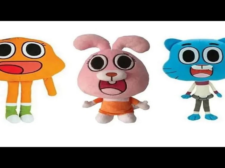 25cm Miniko Cartoon Amazing World Gumball Darwin Anais Plush Toys Cute Cat Bunny Stuffed T