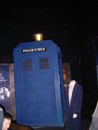 The TARDIS police box exterior and the Doctor's dressing gown from The Christmas Invasion