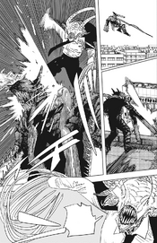 Whip Hybrid attacks Chainsaw Man