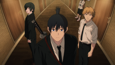 Aki, Himeno, and Denji facing the Eternity Devil