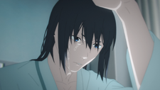 Aki cries over Himeno's death