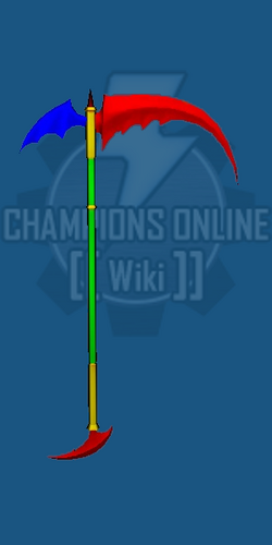Costume Weapons: Heavy Bat-wing Scythe, Champions Online Wiki