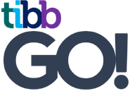 The first logo as TiBB GO! used from 12 August 2017 until 19 January 2018