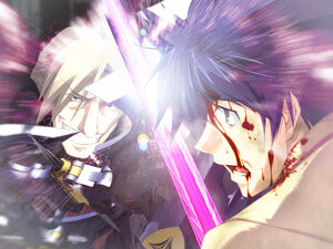 Takumi fighting Norose