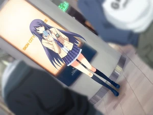  eating a Crunchy-kun in 