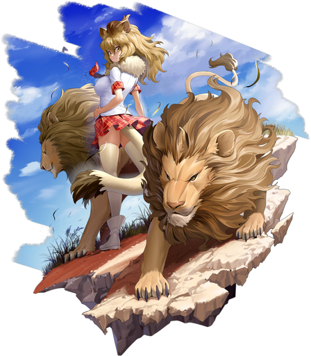 Lion And Tiger As Human Animal Hybrid Anime Girl Manga Style Illustration  Generative Ai Stock Photo, Picture and Royalty Free Image. Image 204552336.