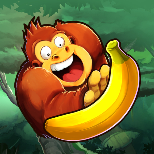 Video game character with a banana