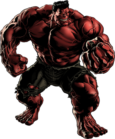 Red Hulk Portrait Art