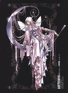 Artemis, donning her Kamui, as depicted in Sacred Saga