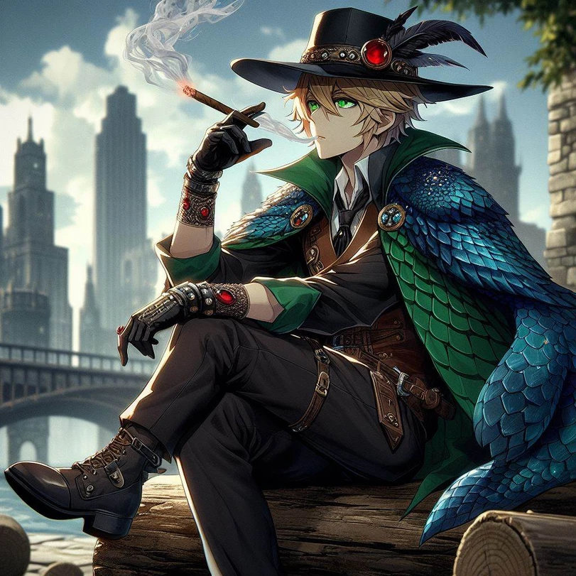 Сгенерировано с помощью нейросети по описанию персонажа.