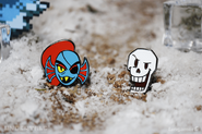 Undyne and Papyrus pin