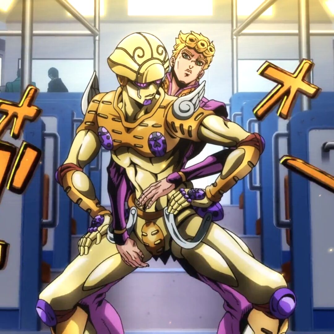 VIZ on X: Giorno striking a pose with his Stand, Golden Wind 🌟 ⠀   / X