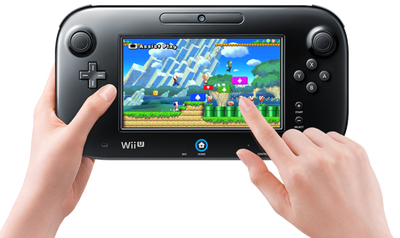 The Player, helping Mario with the use of the Wii U Gamepad